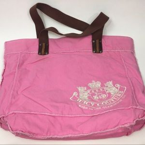 Juicy Couture tote handbag bag leather accents